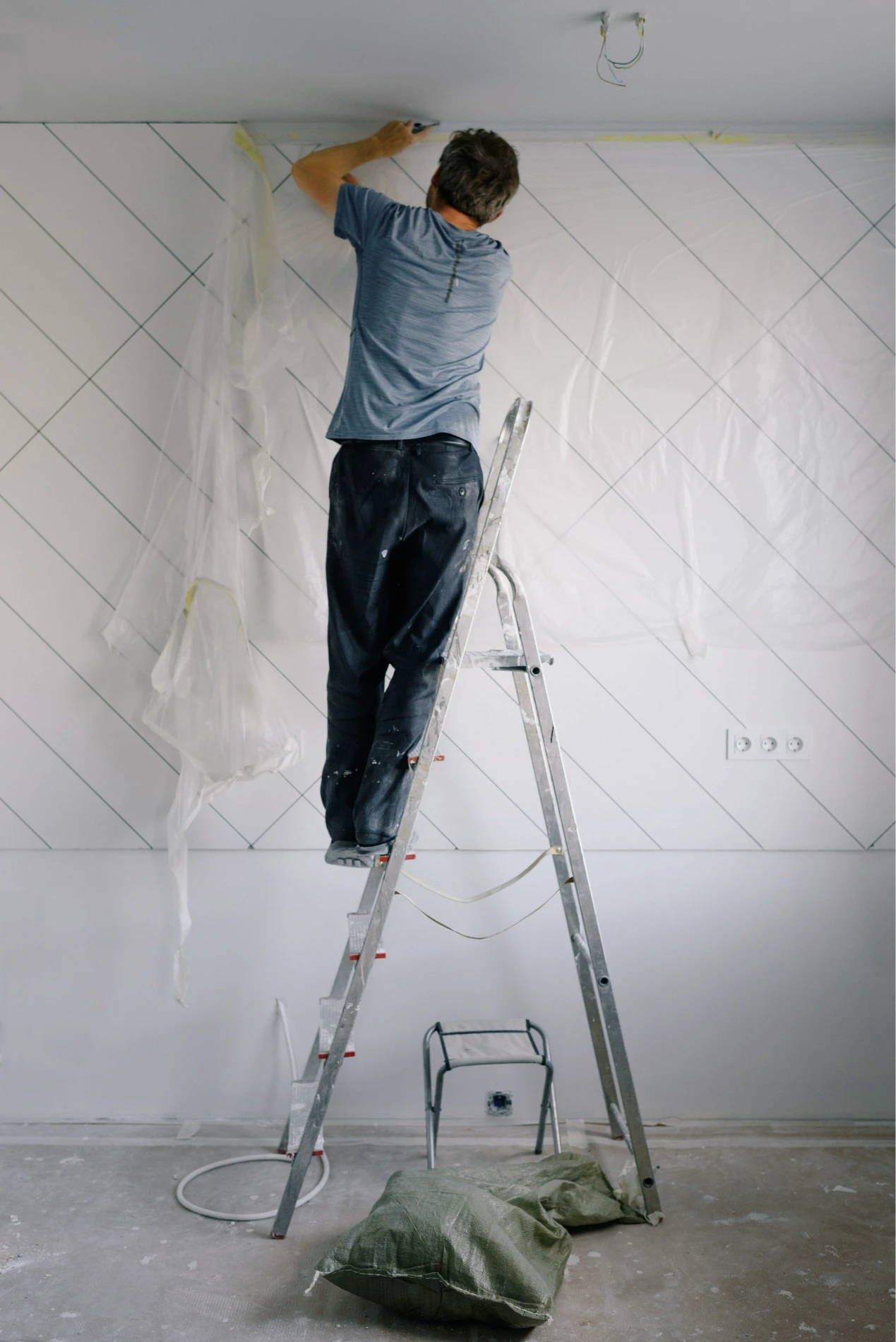 Handyman working inside a Green Bay home