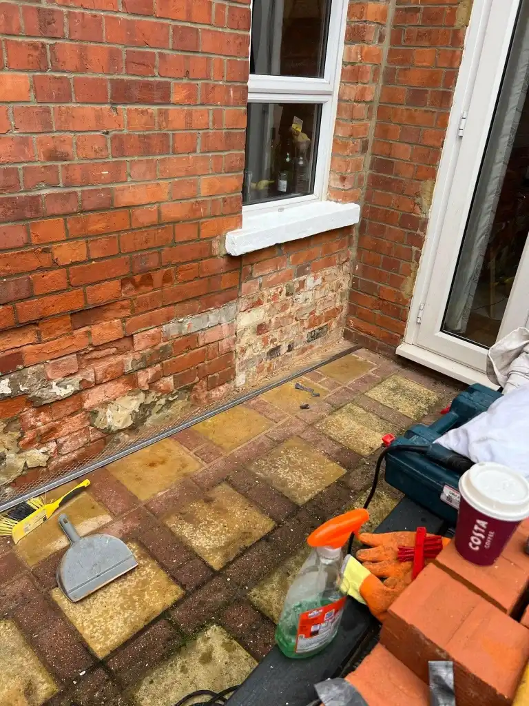 Before general handyman wall repair in Green Bay – small hole or dent in an interior wall