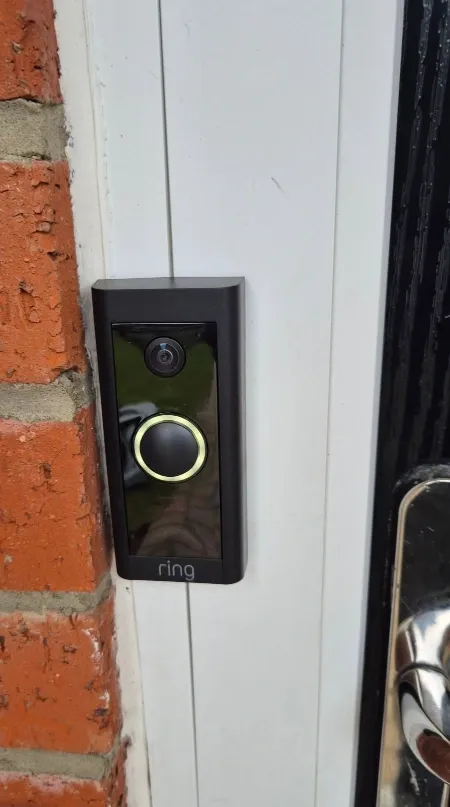 After smart doorbell installation in Green Bay – video smart doorbell mounted at the front entry