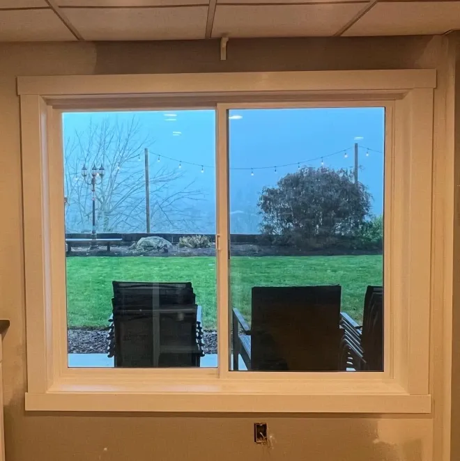 After window repair in Green Bay – solid, repaired wooden window sill